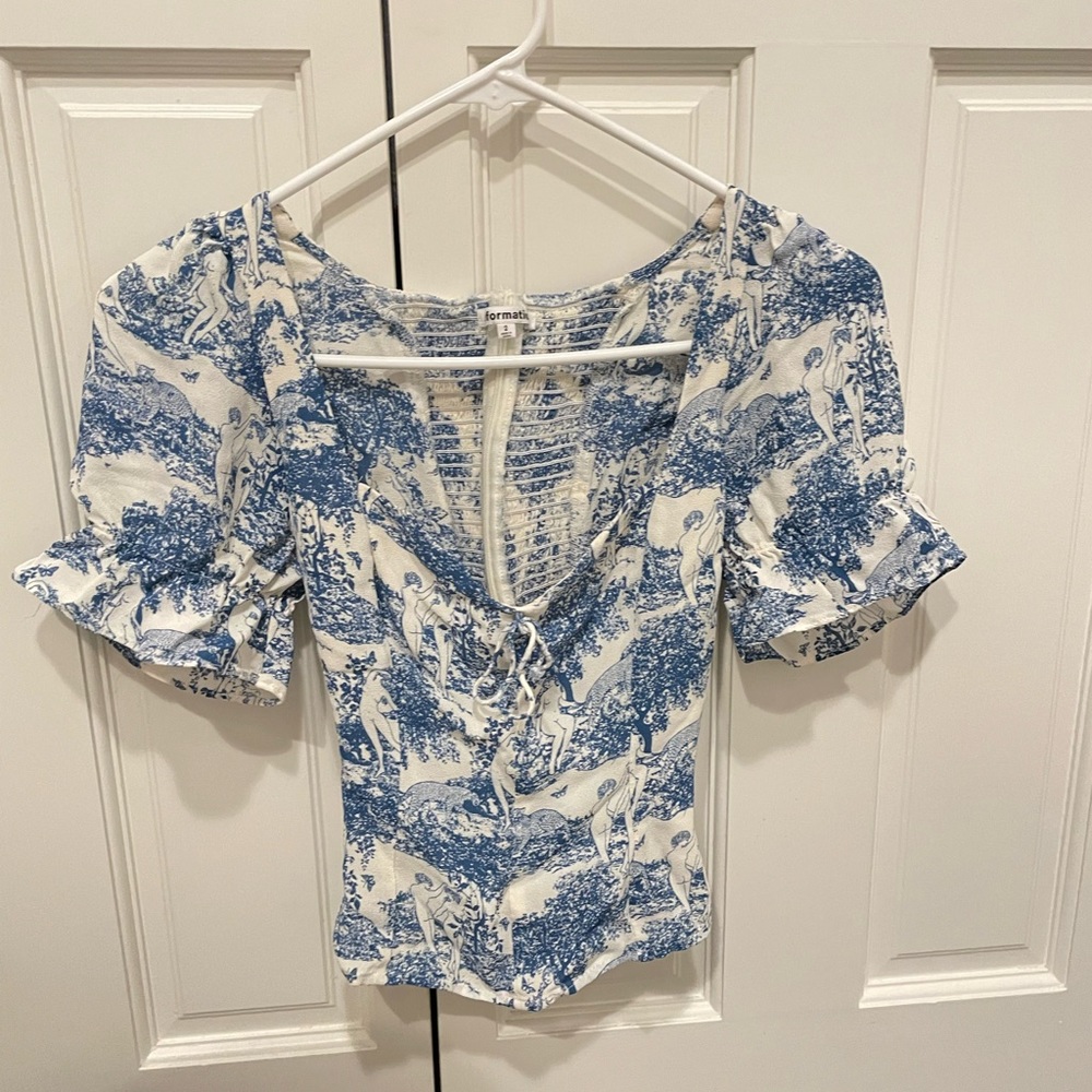 Used once Reformation Blouse sweeheart neck blouse